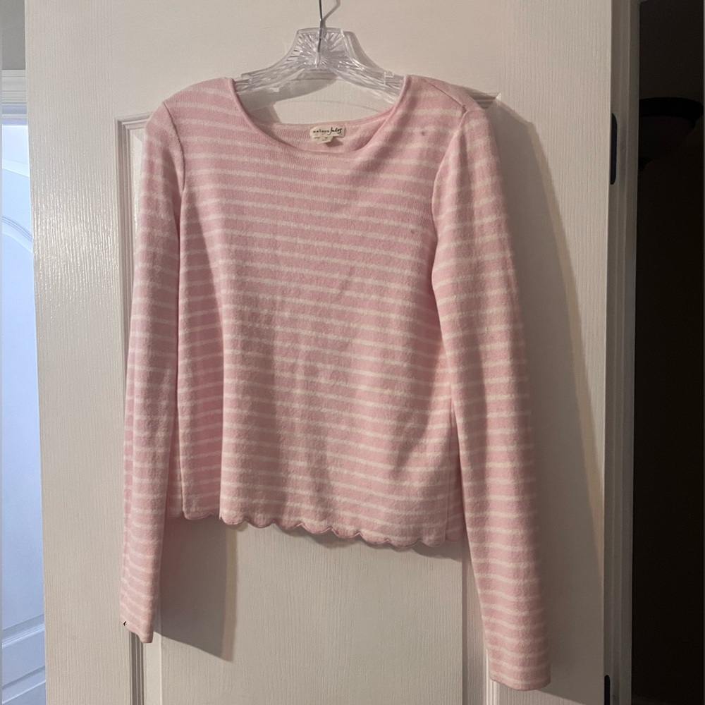 Pink striped sweater